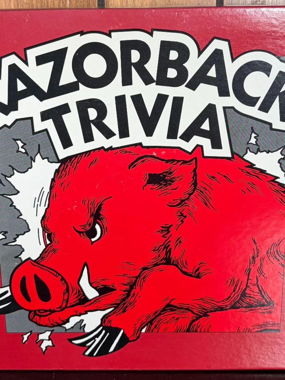 Vintage Rarozback Trivia Board Game Arkansas Razorbacks Sports History Complete